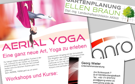 Corporate Design , Flyer, Visitenkarte